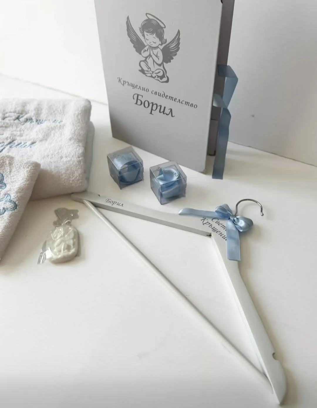 Комплекти за кръщене в цялата България – Melina Art - ръчна изработка на персонализирани подаръци – снимка 3