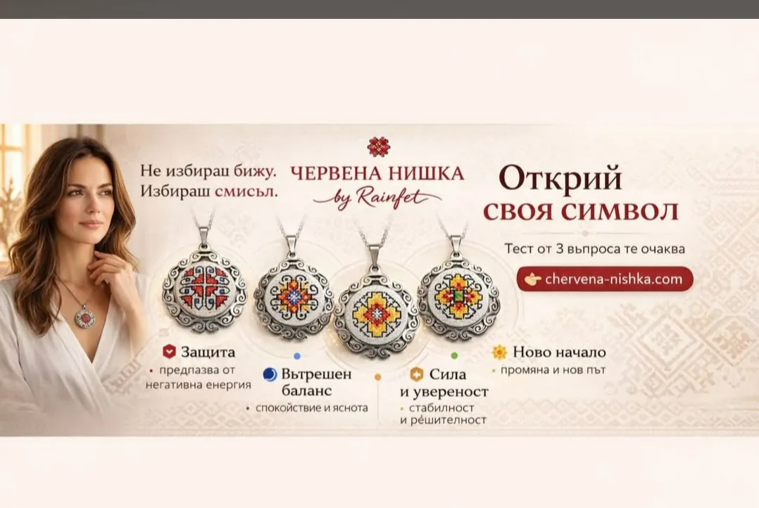 Бижута и аксесоари в София – Червена нишка - бижута с български шевици от стомана