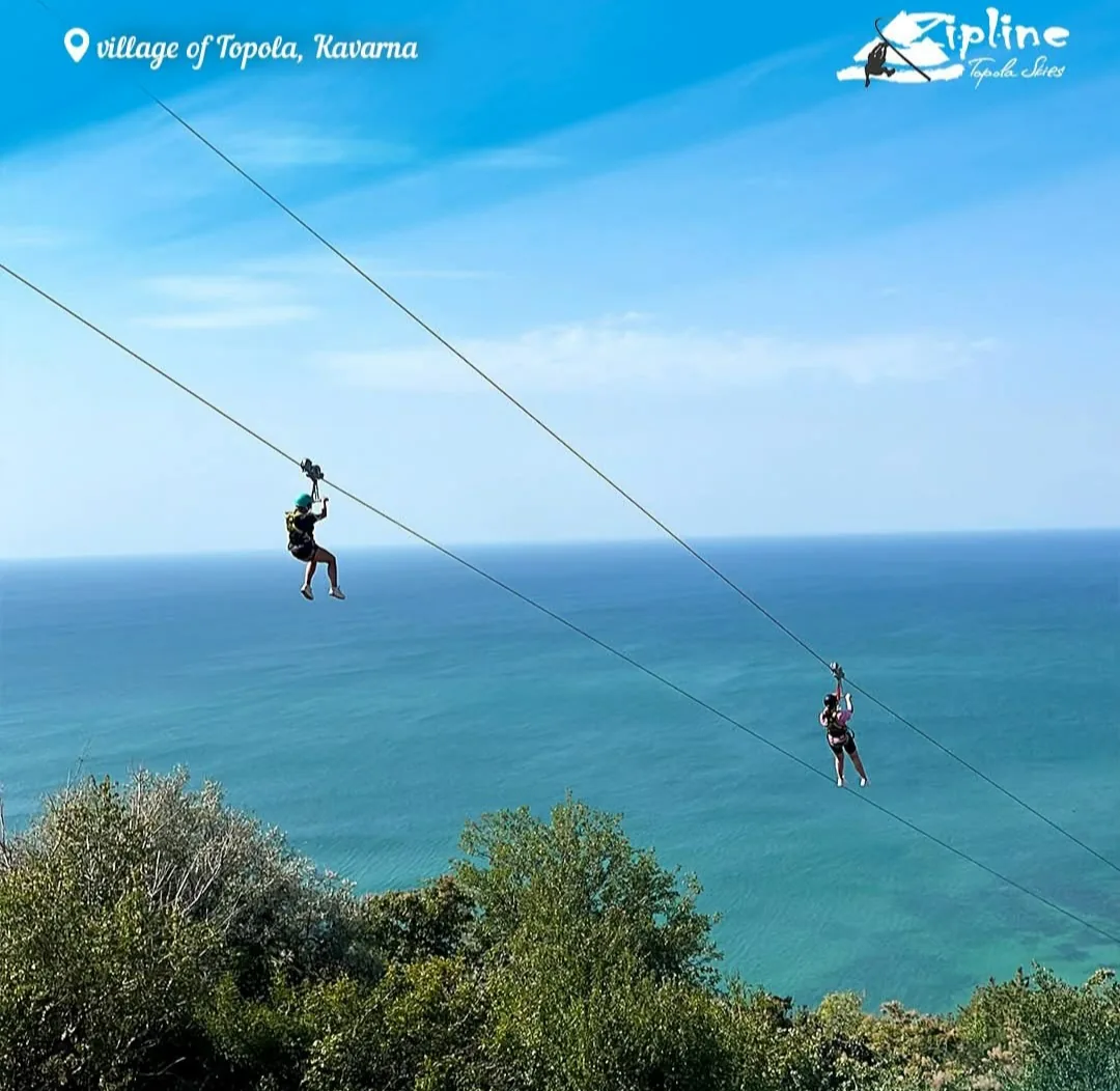 Активен отдих в Топола – Zip Line Topola Skies - живописно спускане със зиплайн над морския бряг
