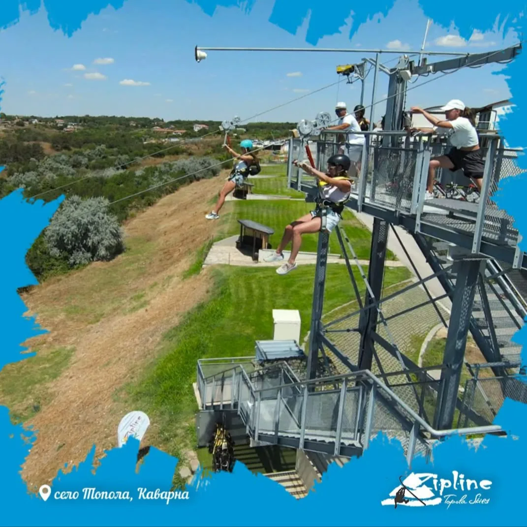 Активен отдих в Топола – Zip Line Topola Skies - живописно спускане със зиплайн над морския бряг – снимка 3