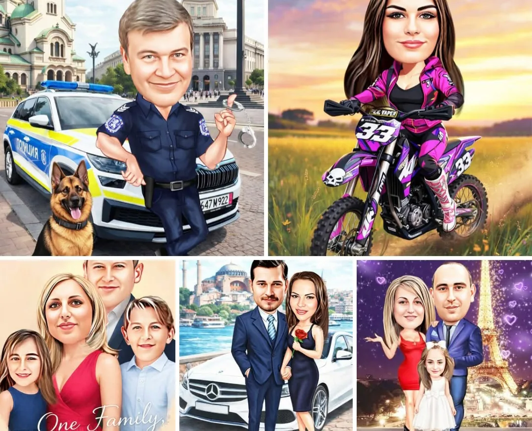 Картини, карикатури, арт изделия в цялата България – HariDesign - дигитални карикатури и персонализирани под… – снимка 2