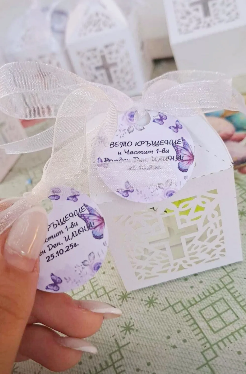 Кръщене - подаръци за гости в Петрич – FloreaS Aura Studio – украса, декорация и подаръци за събития – снимка 4