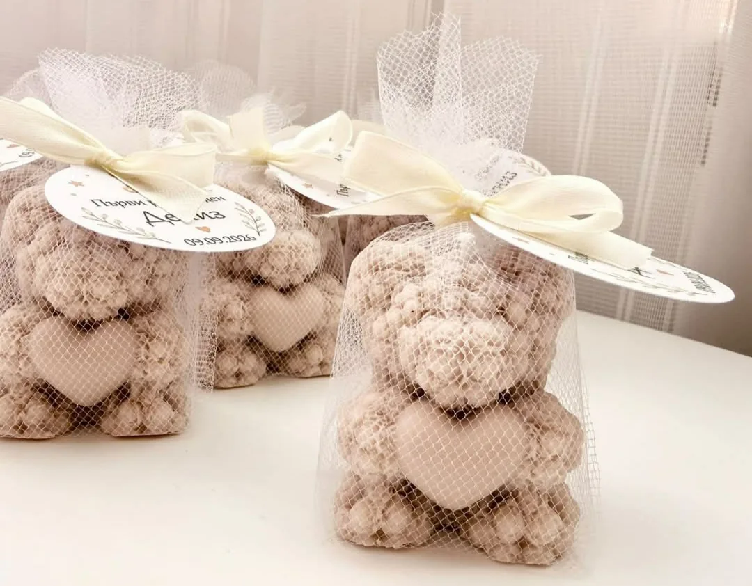 Кръщене - подаръци за гости в цялата България – Sinola Candles – ръчно изработени соеви свещи – снимка 4