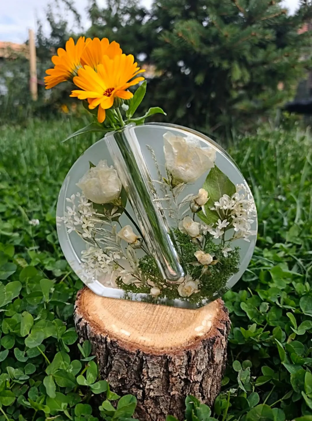 Сватбени аксессуари в Пловдив – Epoxy Art Craft Angel – запазване на булчински букет в епоксидна смола – снимка 4